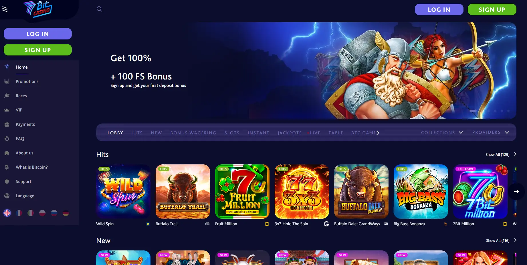 7bit casino screen
